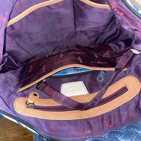 Anuschka Hand Painted Leather A Starry Night Purse w Matching Wallet - Picture 10 of 10